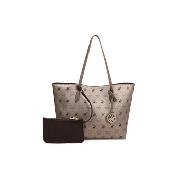 Geanta de piele Saffiano sintetica cu bareta pentru umar