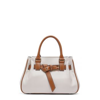 Geanta de umar cu bareta detasabila - Alb murdar