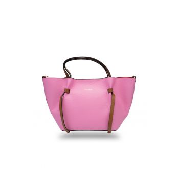 Geanta de urmar din piele naturala Loretta - Fucsia