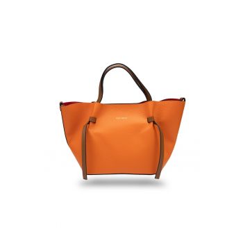 Geanta de urmar din piele naturala Loretta - Portocaliu