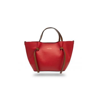 Geanta de urmar din piele naturala Loretta - Rosu