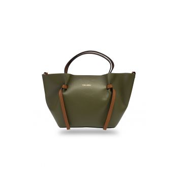 Geanta de urmar din piele naturala Loretta - Verde