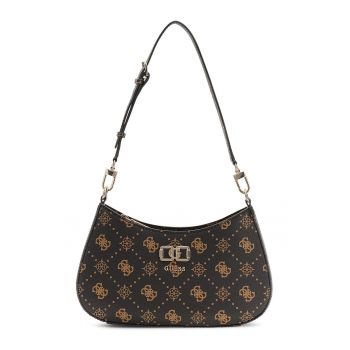 Geanta din piele ecologica cu bareta de umar ajustabila si detasabila Emelie - Negru/Bej