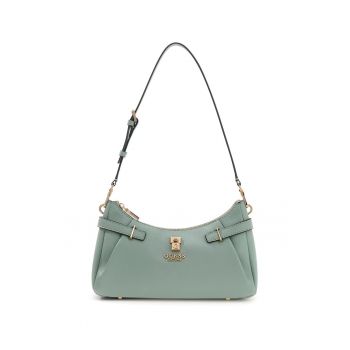 Geanta din piele ecologica cu bareta de umar Yesba - Verde feriga