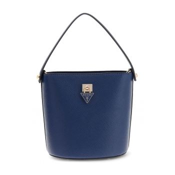 Geanta din piele ecologica cu bareta detasabila de umar Patsie - Bleumarin