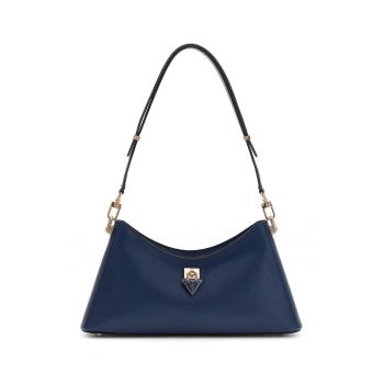 Geanta din piele ecologica cu bareta detasabila de umar Patsie - Bleumarin