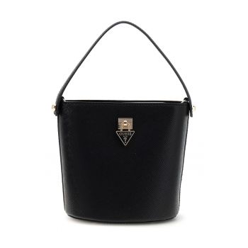 Geanta din piele ecologica cu bareta detasabila de umar Patsie - Negru