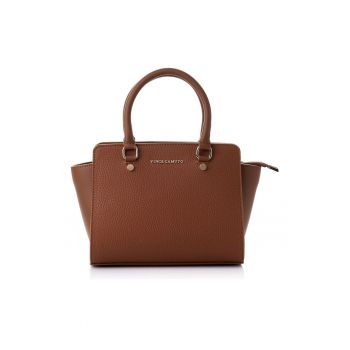 Geanta din piele ecologică - Maro - 18 x 28 x 11 CM