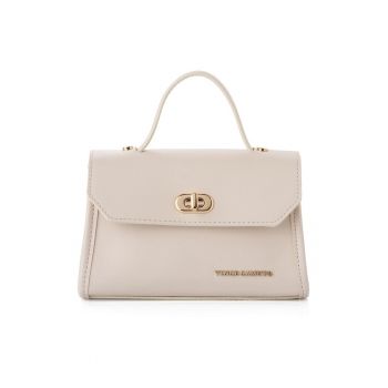 Geanta eleganta cu bareta aditionala - Crem - 12.5 x 20 x 8 CM