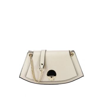 Geanta eleganta din piele naturala 1488 122 - Bej - 15x30x10