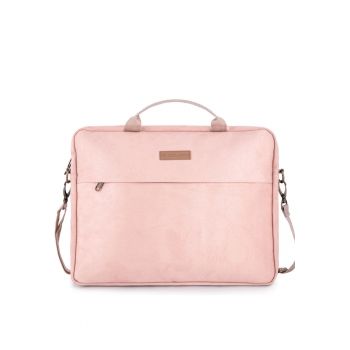 Geanta laptop dama 15.6 inch -  Villa Eco - Piele ecologica - Roz - ZG 614