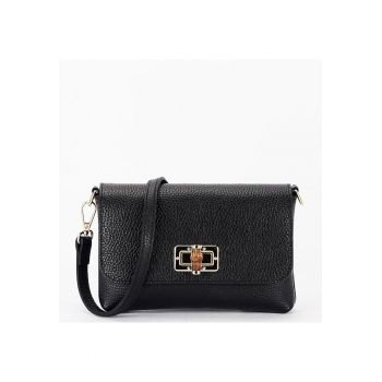 Geanta mica neagra din piele naturala 2052 06 19849 - Negru