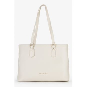 Geanta shopper de piele ecologica - Crem