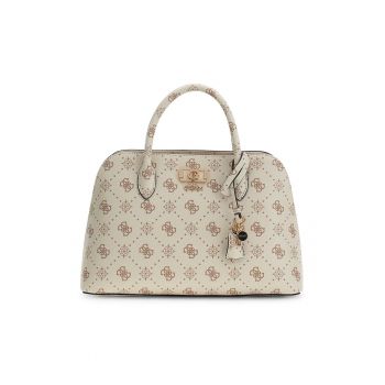 Geanta shopper din piele ecologica cu bareta detasabila Emelie - Alb murdar