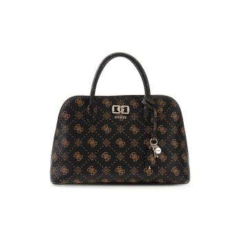 Geanta shopper din piele ecologica cu bareta detasabila Emelie - Negru/Bej