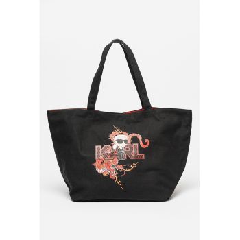 Geanta tote cu imprimeu logo