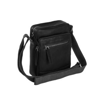 Geanta umar unisex piele naturala - 1.7 litri - Birmingham - - Negru
