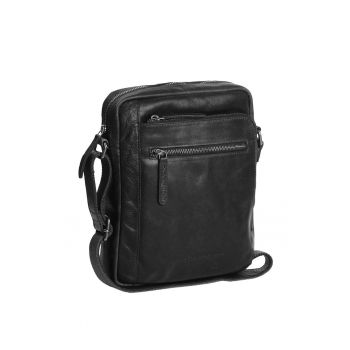 Geanta umar unisex piele naturala - 4.3 litri - Dessau - - Negru