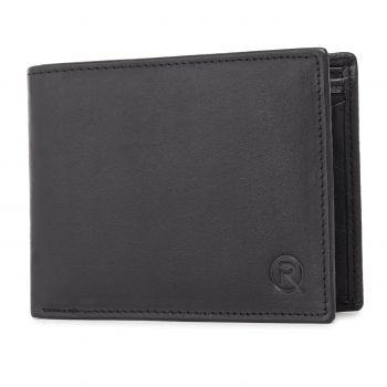 Portofel barbati Ronno, Narcis PT1469, piele naturala, Negru