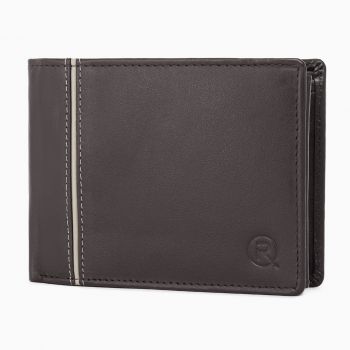 Portofel barbati Ronno, Traian PT1449, piele naturala, Maro / Crem
