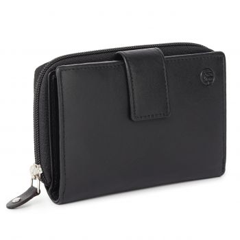 Portofel dama Marquise, Annelisse PT1487, piele naturala, Negru