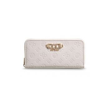 Portofel de piele ecologica cu bareta pentru incheietura Anise - Alb fildes