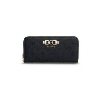 Portofel de piele ecologica cu bareta pentru incheietura Anise - Negru