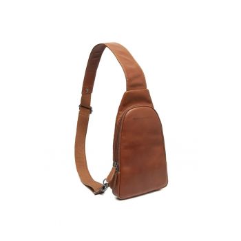 Geanta crossbody barbati piele naturala - 2 litri - Bowey - - Coniac