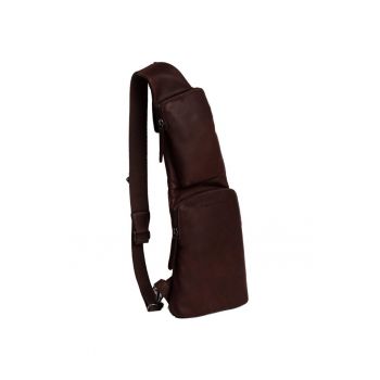 Geanta crossbody barbati piele naturala - 4 litri - Logan - - Maro