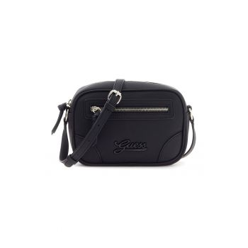 Geanta crossbody cu logo - Negru
