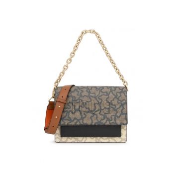Geanta crossbody dama -  Audree Chain - bej - piele ecologica