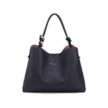 Geanta crossbody de piele ecologica cu etui detasabil Elora Lux - Bleumarin