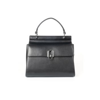 Geanta crossbody din piele Jestine - Negru - 25 cm x 23 cm x 11 cm