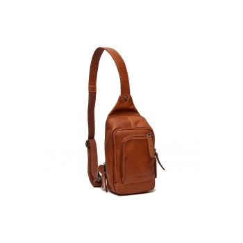 Geanta crossbody din piele naturala Riga - 1.9 L - Coniac