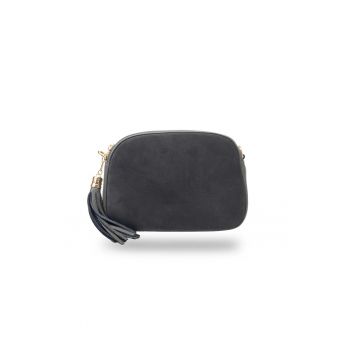 Geanta dama din piele intoarsa naturala Lara - Gri