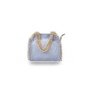 Geanta dama din piele naturala Ilonadwqfwq - Albastru deschis