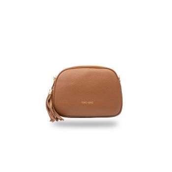 Geanta dama din piele naturala Lara - Maro