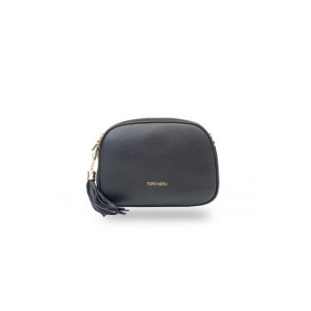 Geanta dama din piele naturala Lara - Negru