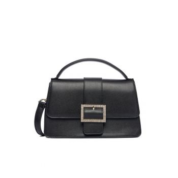 Geanta dama  model CEO-MISSISIPI-III-KY - neagra - din material textil.