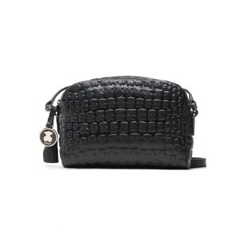 Geanta dama  Sherton - piele naturala - neagra - model crossbody