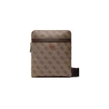 Geanta de umar barbati -  Piele ecologica - Maro - 21x24x3cm