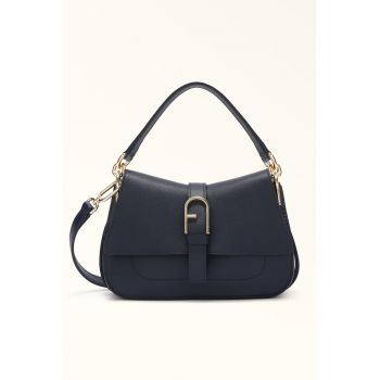 Geanta din piele cu bareta detasabila si maner Flow