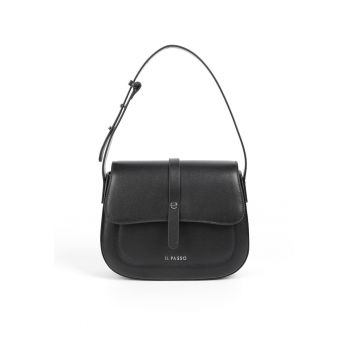 Geanta din piele Minta - Negru - Lungime: 21 cm Inaltime: 14 cm Adancime: 7 cm