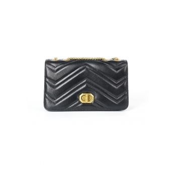 Geanta femei  RENATE - Negru - 23 cm x 14 cm x7 cm