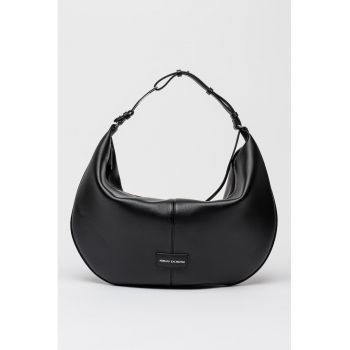 Geanta hobo uni cu bareta ajustabila - Negru