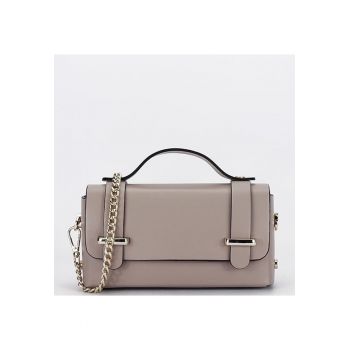 Geanta mica din piele naturala 1870 06 - Bej - 10x19x5