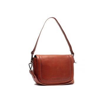 Geanta umar dama piele naturala - 3.6 litri - Lizzola - - Coniac