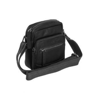 Geanta umar unisex piele naturala - 1.6 litri - Bremen - - Negru