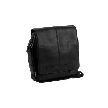 Geanta umar unisex piele naturala - 4.8 litri - Remy - - Negru