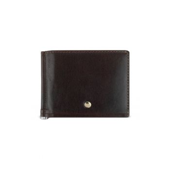 Portofel Barbati  Neaples din Piele Naturala Maro - 491369 - 11 x 1 x 8 -5 cm